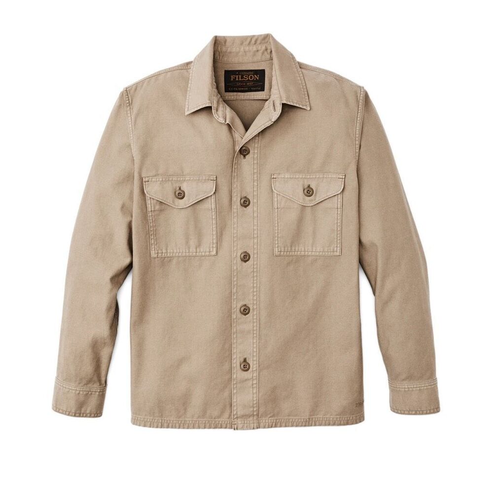 Filson Field Jac Shirt Khaki Tan Size Medium